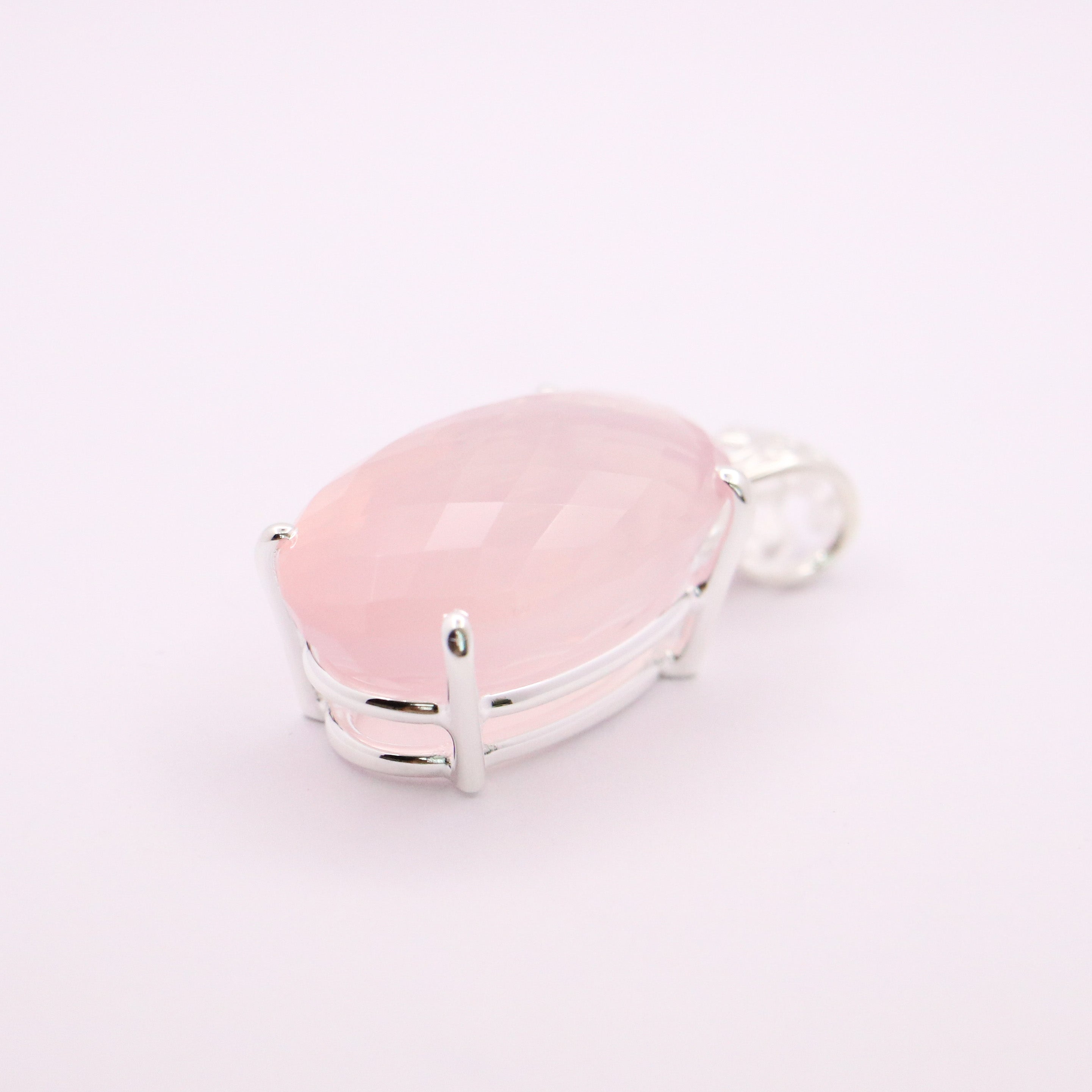 Rose Quartz Pendant | Sterling Silver - Earthly Beauty Jewellery