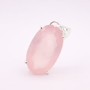 Rose Quartz Pendant | Sterling Silver - Earthly Beauty Jewellery