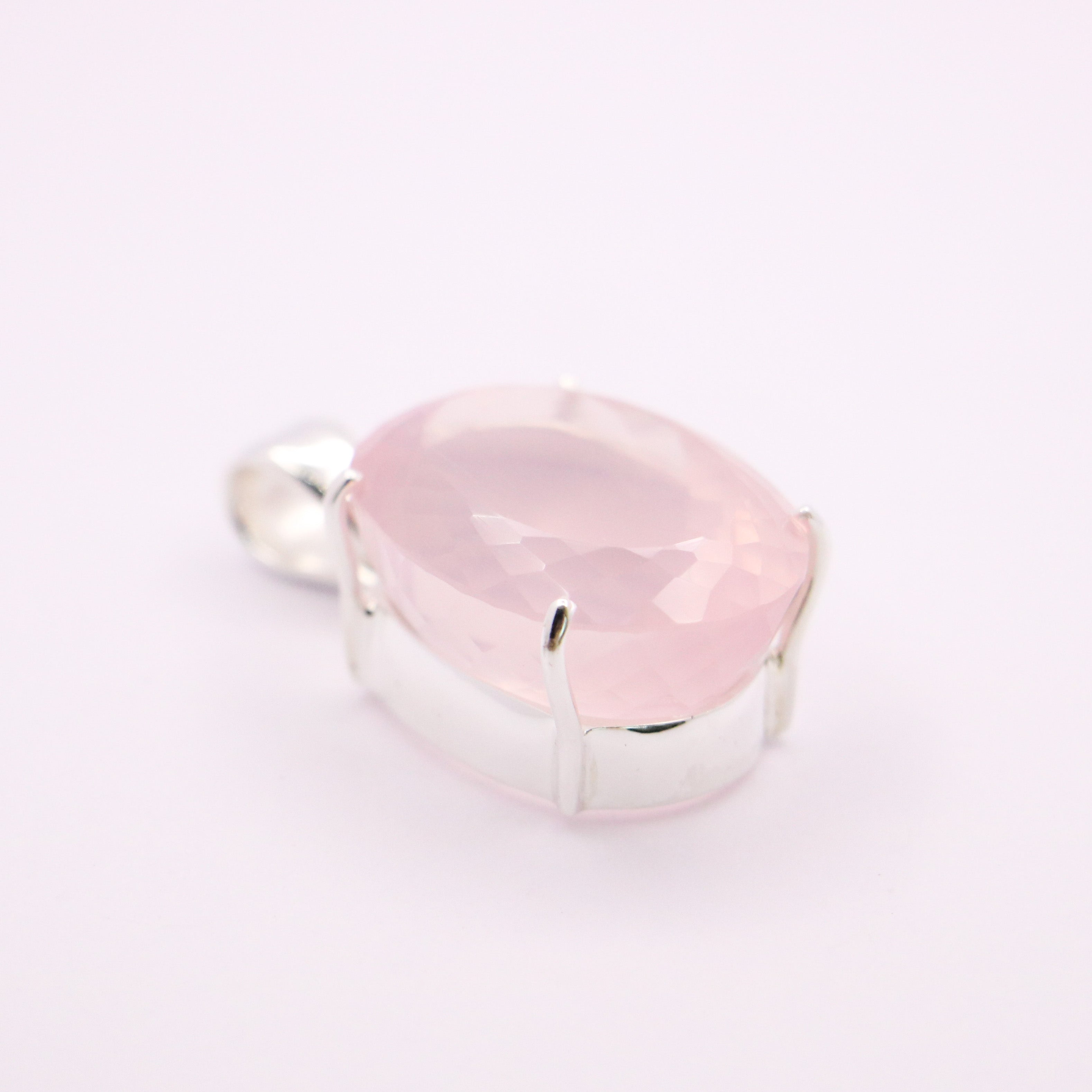 Rose Quartz Pendant | Sterling Silver - Earthly Beauty Jewellery