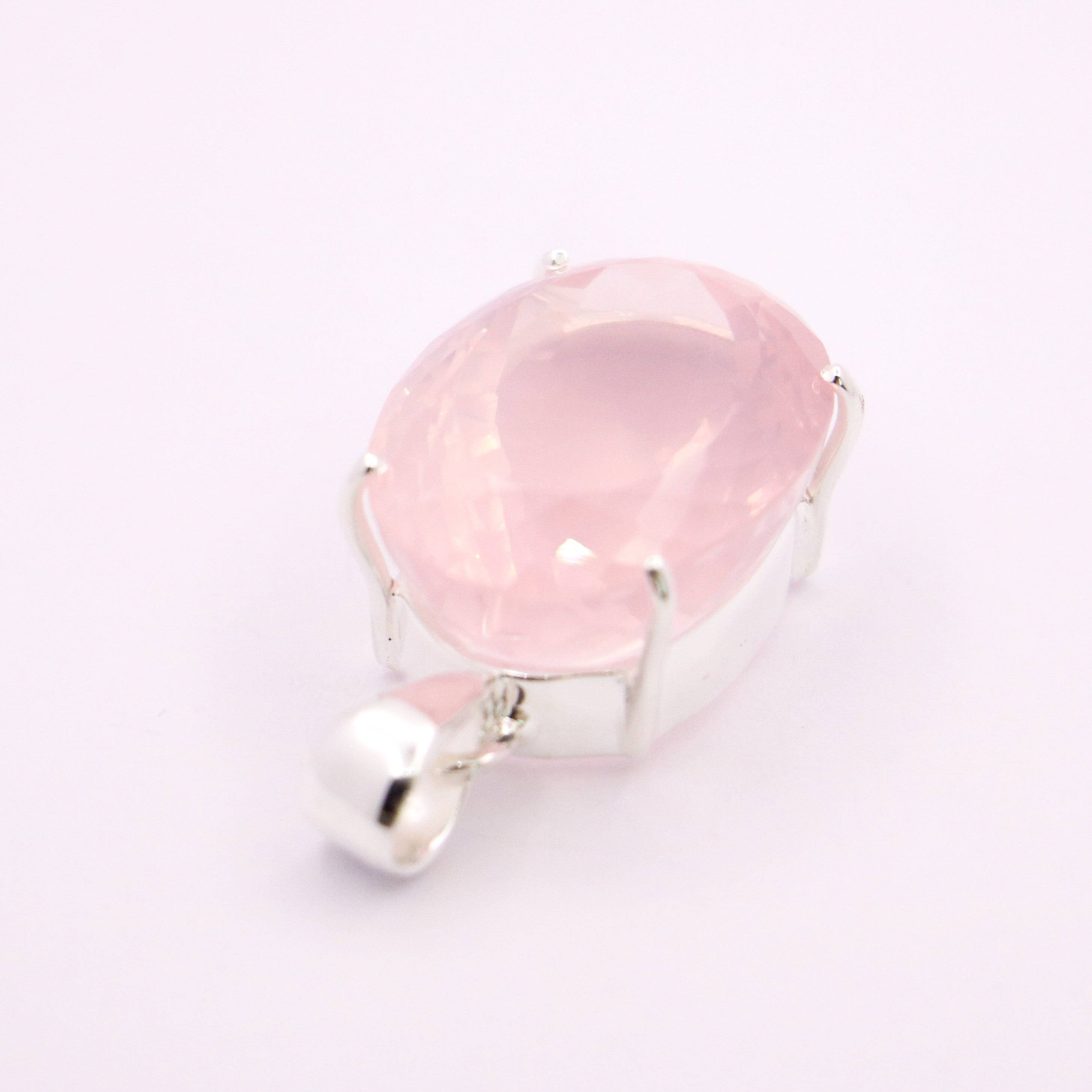 Rose Quartz Pendant | Sterling Silver - Earthly Beauty Jewellery