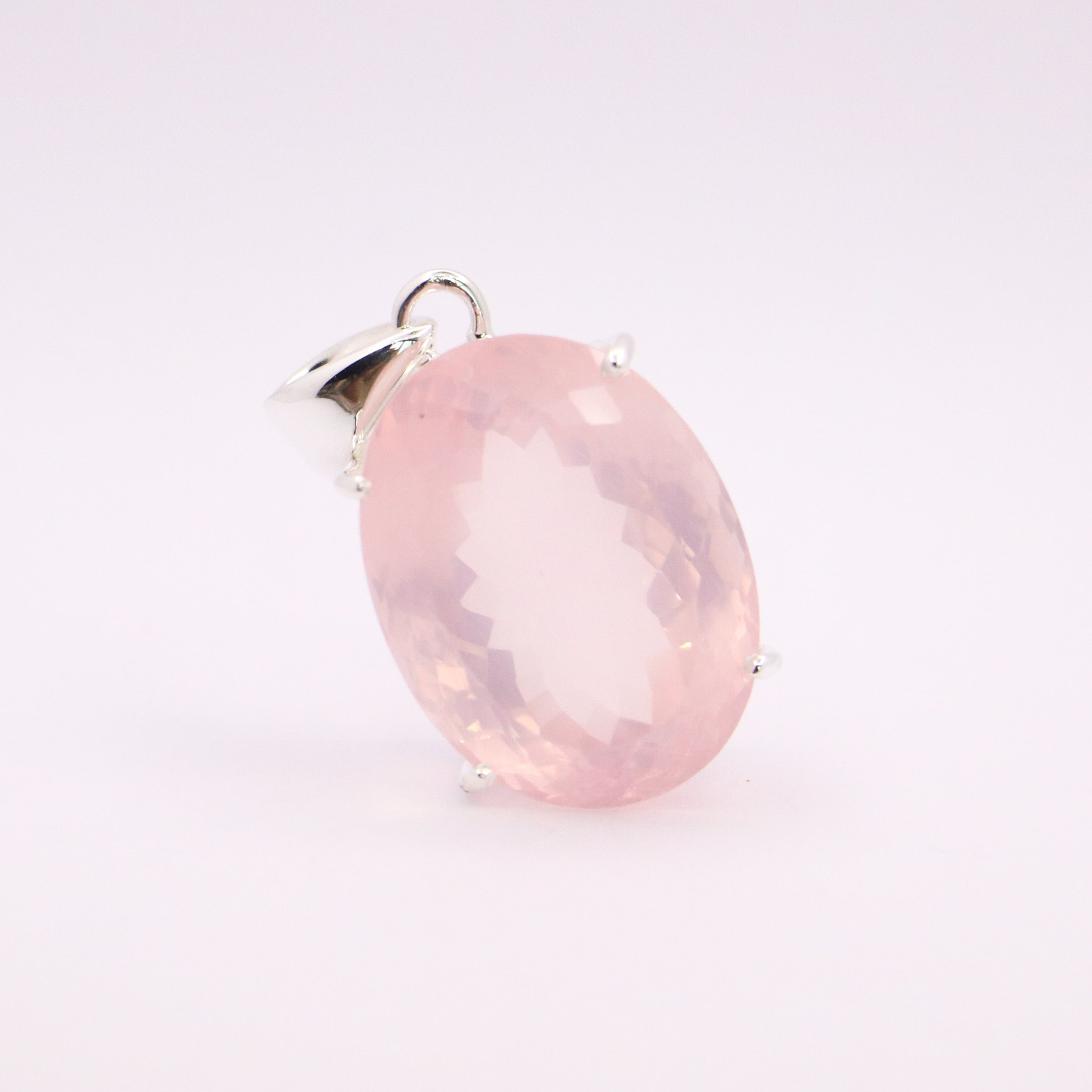 Rose Quartz Pendant | Sterling Silver - Earthly Beauty Jewellery