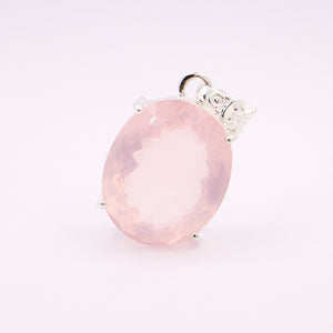 Rose Quartz Pendant | Sterling Silver - Earthly Beauty Jewellery