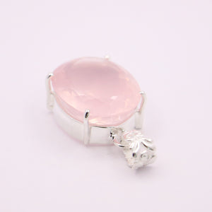 Rose Quartz Pendant | Sterling Silver - Earthly Beauty Jewellery