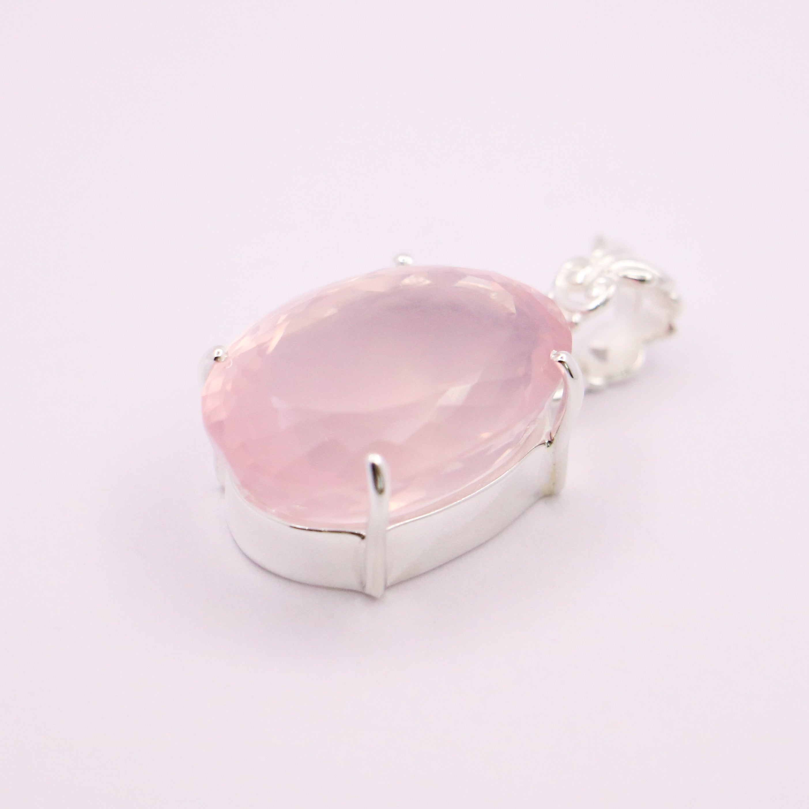 Rose Quartz Pendant | Sterling Silver - Earthly Beauty Jewellery