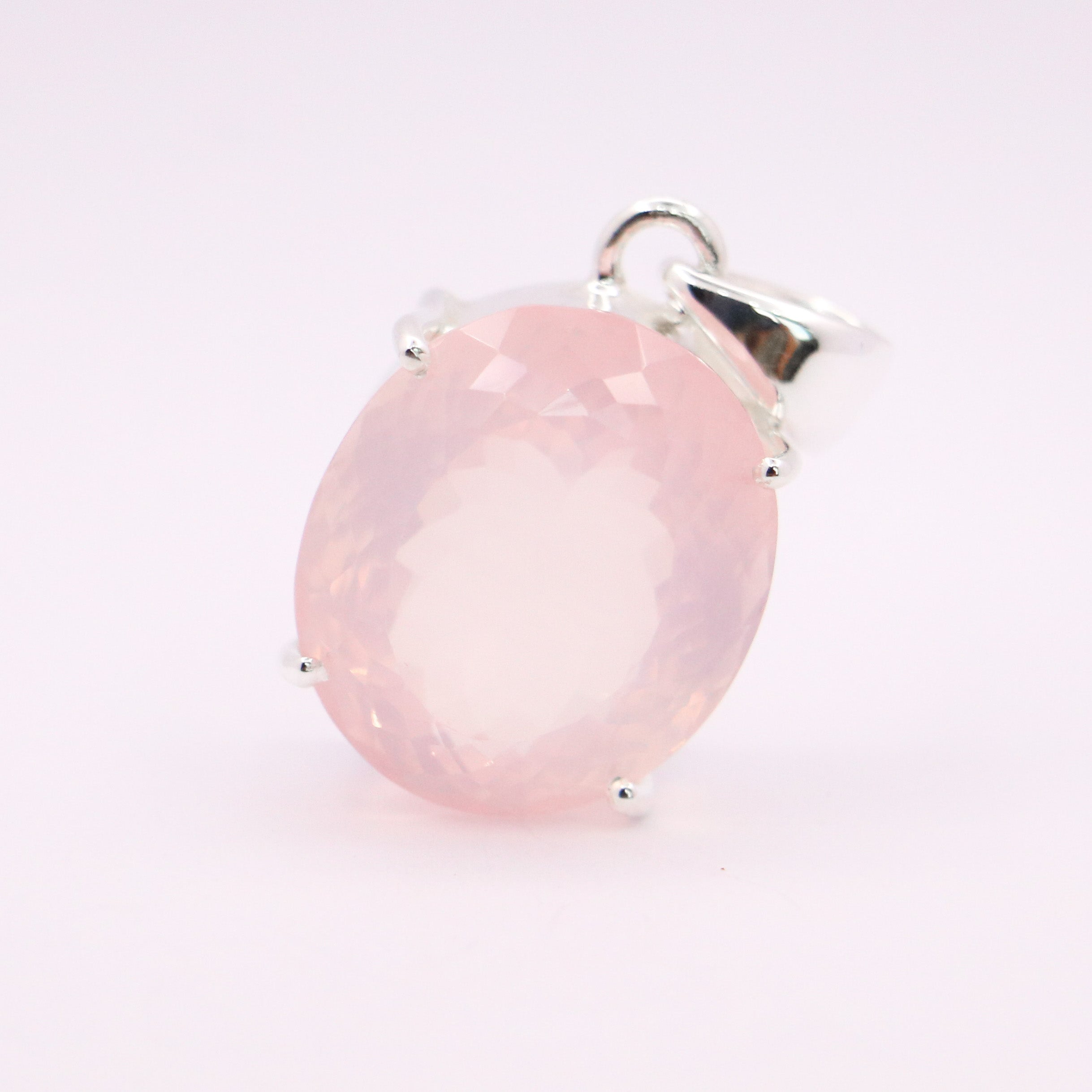 Rose Quartz Pendant | Sterling Silver - Earthly Beauty Jewellery