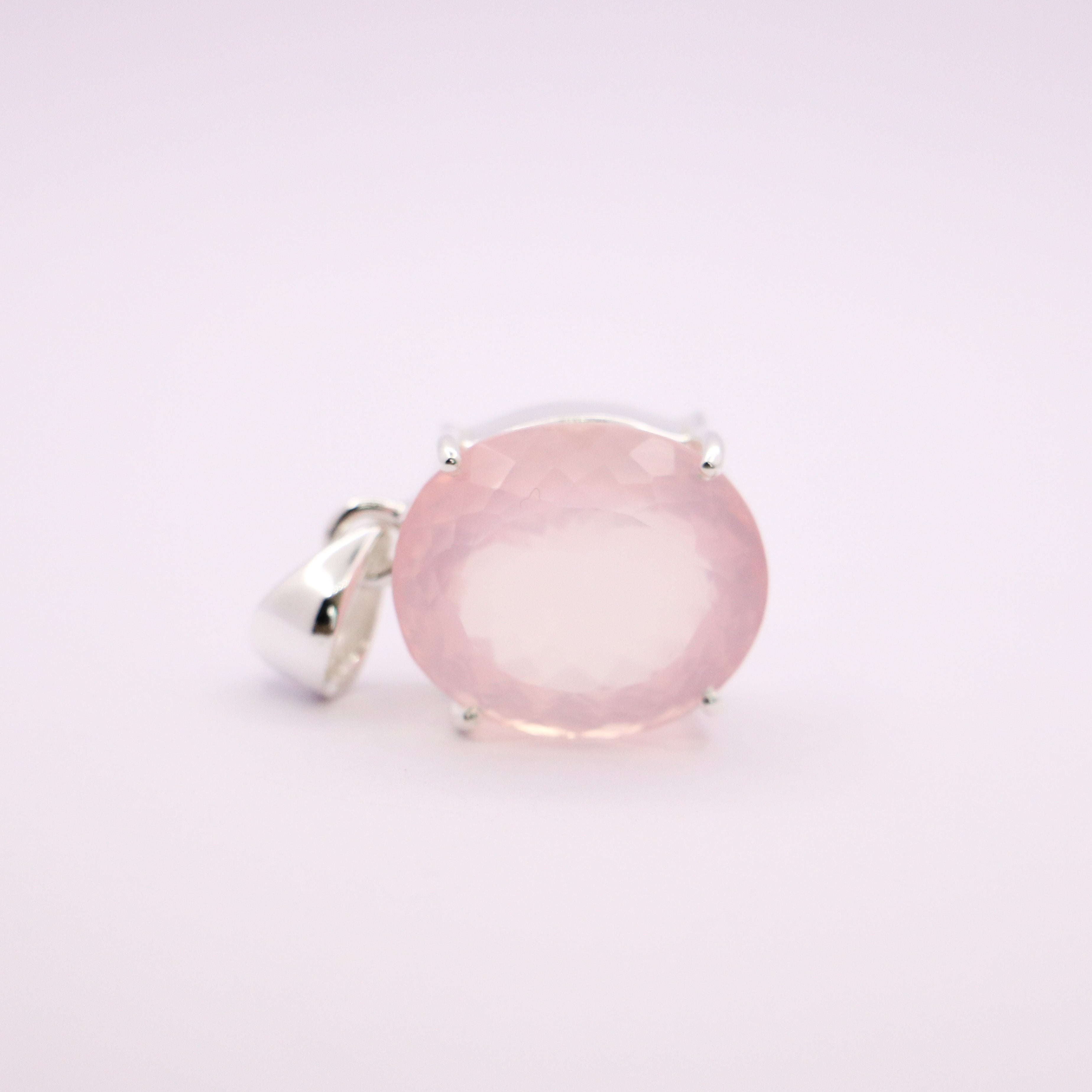 Rose Quartz Pendant | Sterling Silver - Earthly Beauty Jewellery