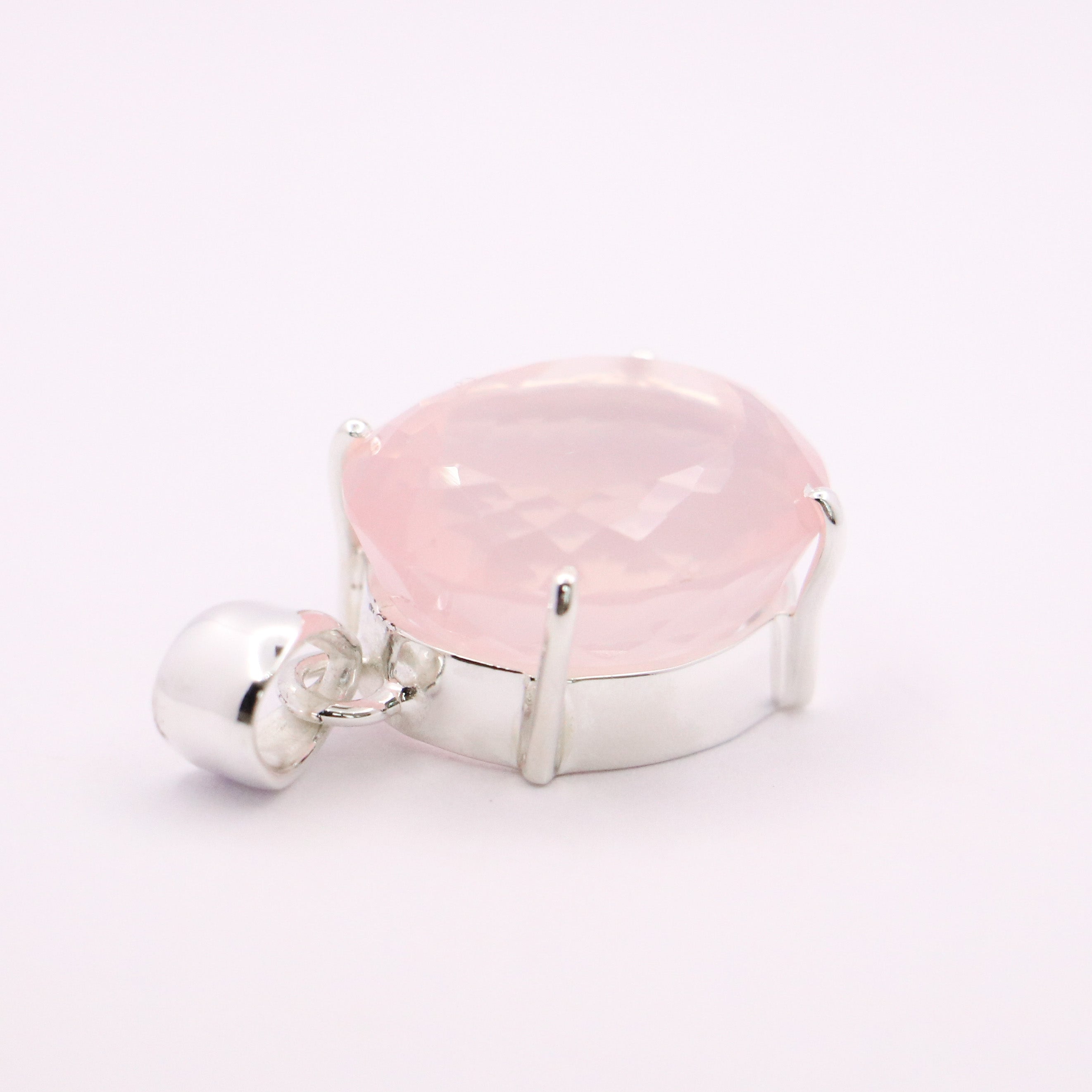 Rose Quartz Pendant | Sterling Silver - Earthly Beauty Jewellery