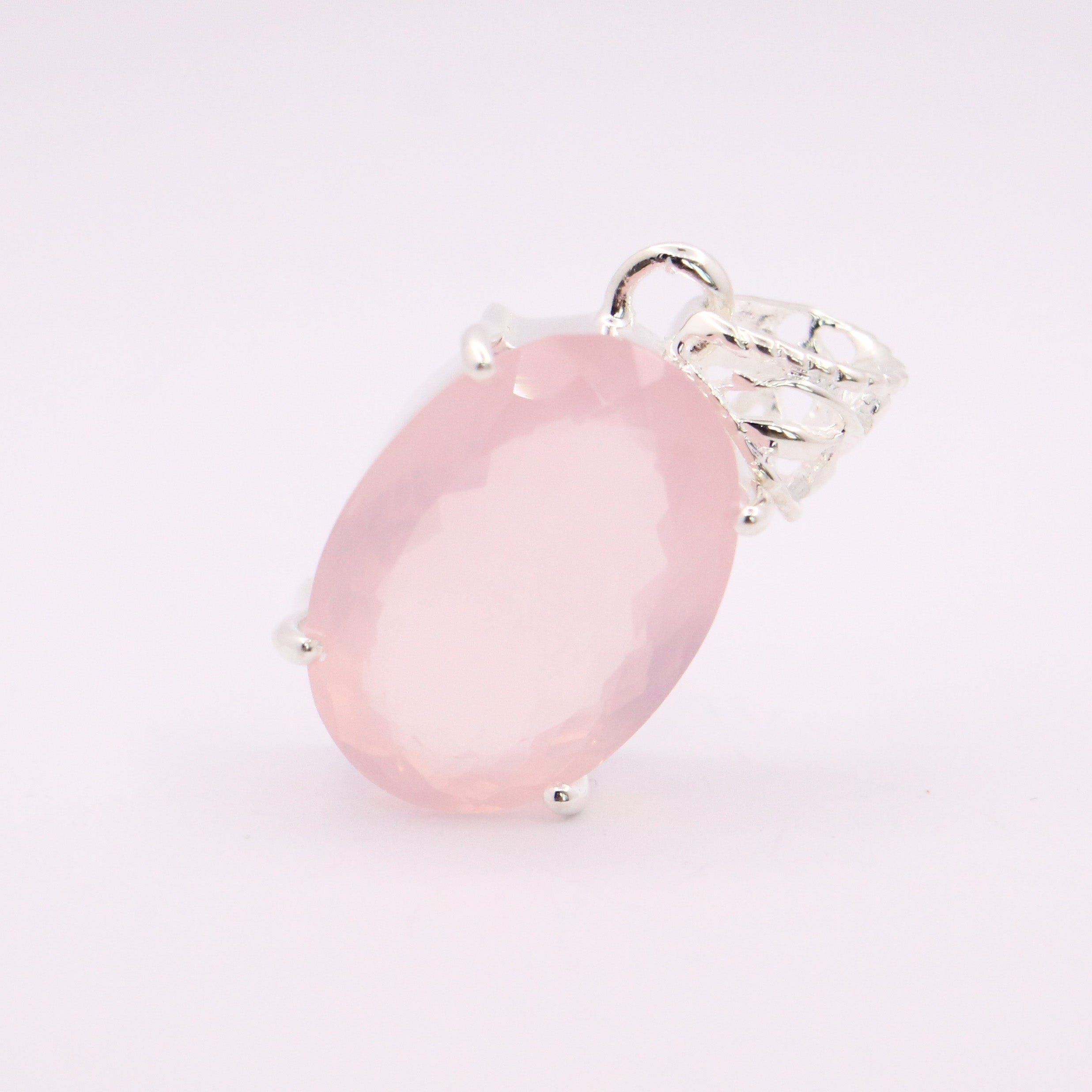 Rose Quartz Pendant | Sterling Silver - Earthly Beauty Jewellery