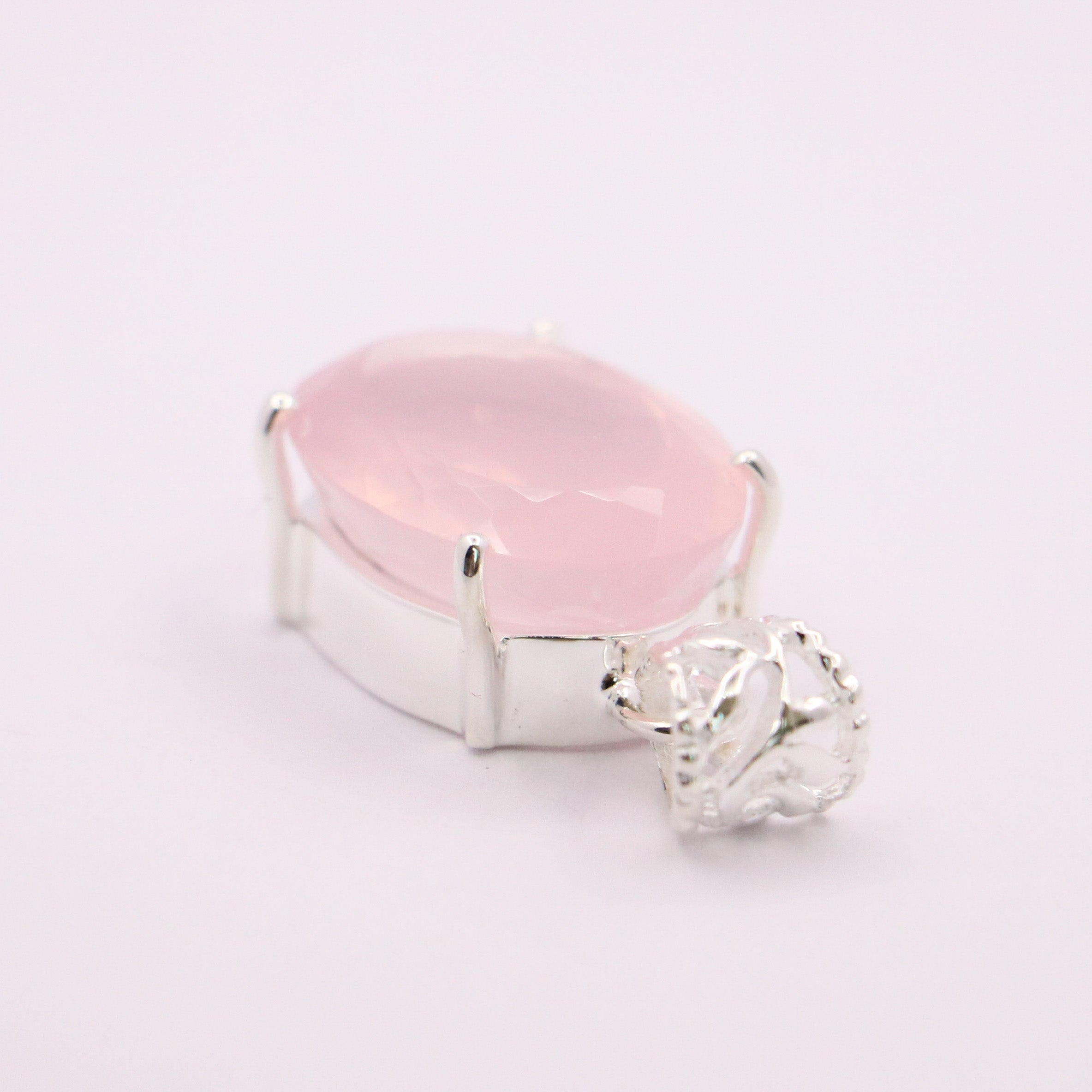 Rose Quartz Pendant | Sterling Silver - Earthly Beauty Jewellery