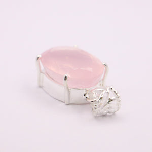 Rose Quartz Pendant | Sterling Silver - Earthly Beauty Jewellery