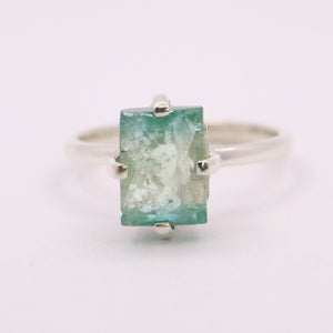 Blue Tourmaline Ring | Sterling Silver - Earthly Beauty Jewellery