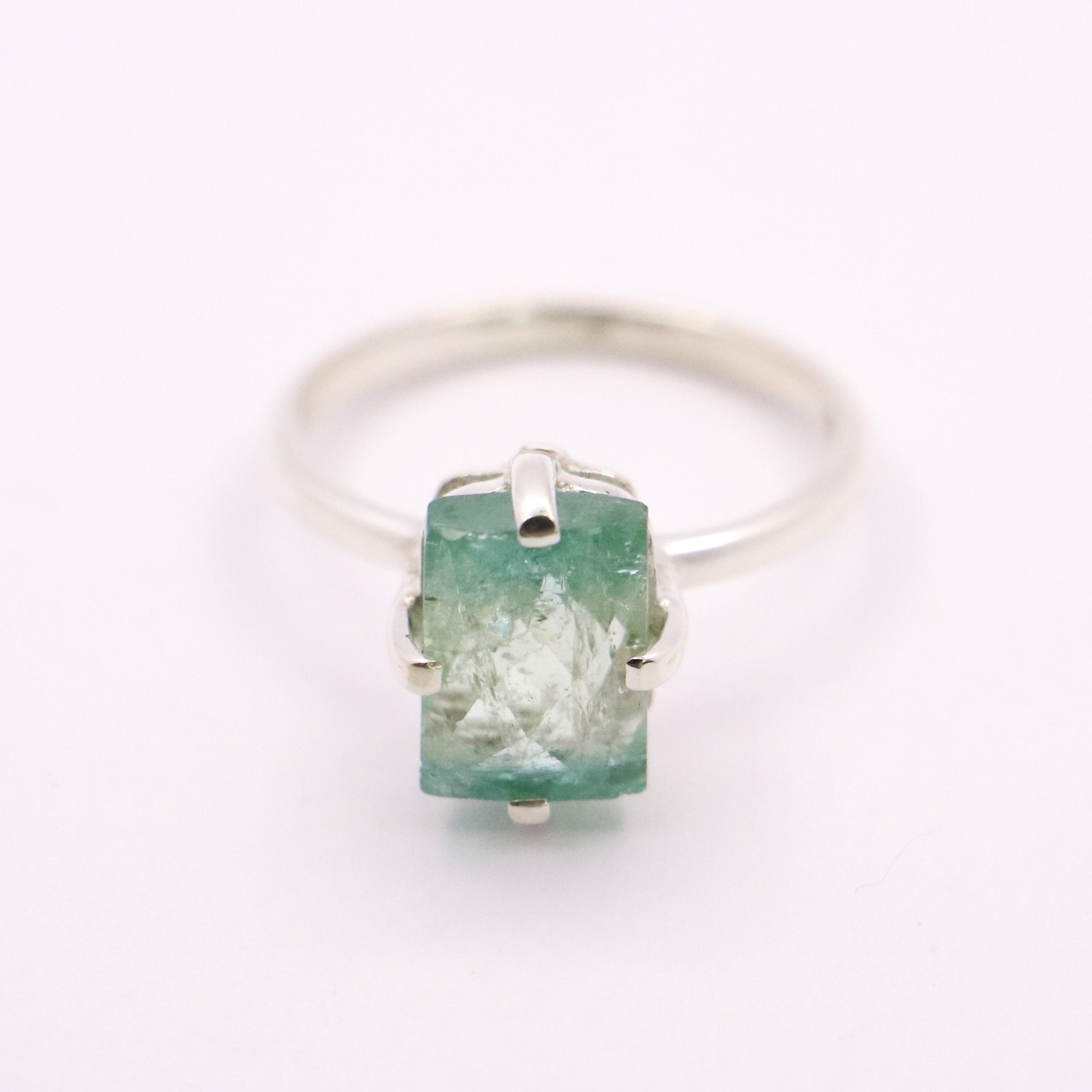 Blue Tourmaline Ring | Sterling Silver - Earthly Beauty Jewellery