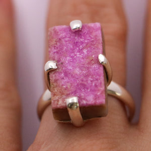 Cobaltoan Calcite Ring | Sterling Silver - Earthly Beauty Jewellery