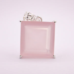 Rose Quartz Pendant | Sterling Silver - Earthly Beauty Jewellery