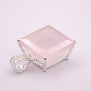 Rose Quartz Pendant | Sterling Silver - Earthly Beauty Jewellery