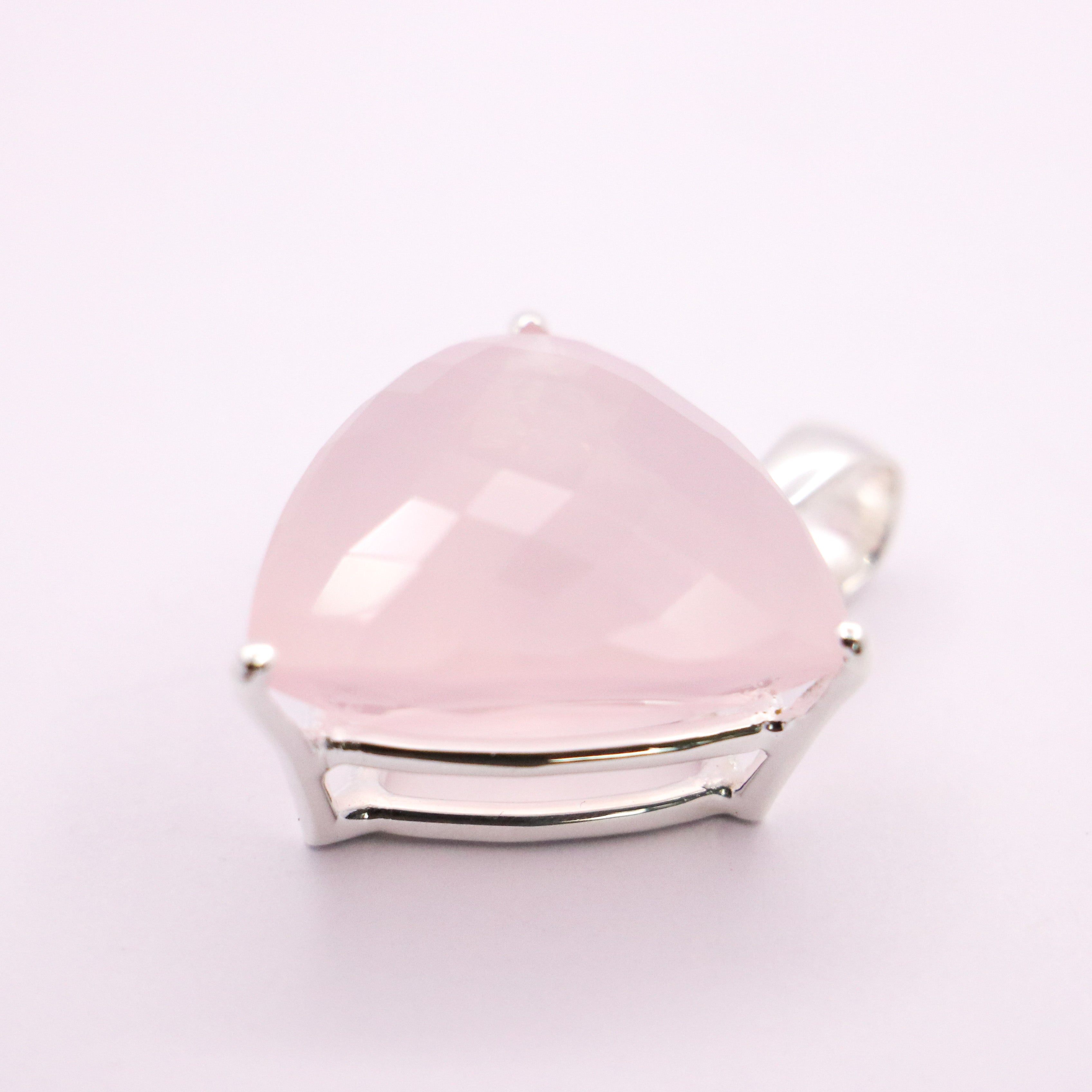 Rose Quartz Pendant | Sterling Silver - Earthly Beauty Jewellery