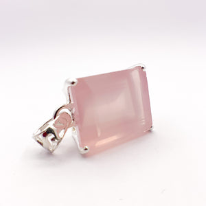 Rose Quartz | Square Pendant - Earthly Beauty Jewellery