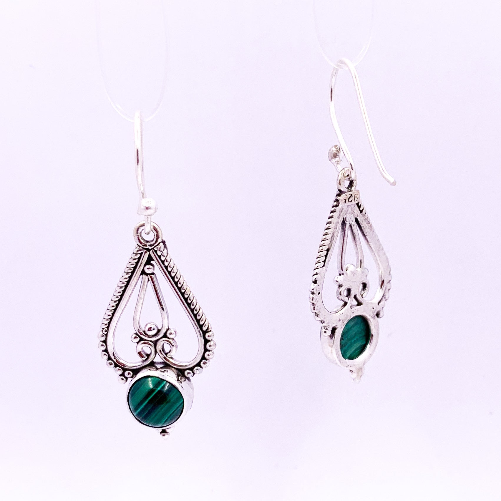 Paisley | Malachite Earrings - Earthly Beauty Jewellery