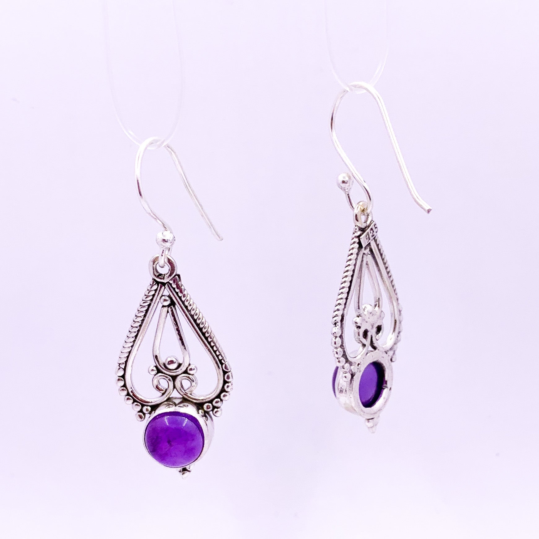 Paisley | Amethyst Earrings - Earthly Beauty Jewellery