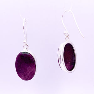 Ruby Drop Earrings | Ruby Zoisite - Earthly Beauty Jewellery