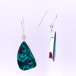 Drop Earrings | Chrysocolla-Malachite - Earthly Beauty Jewellery