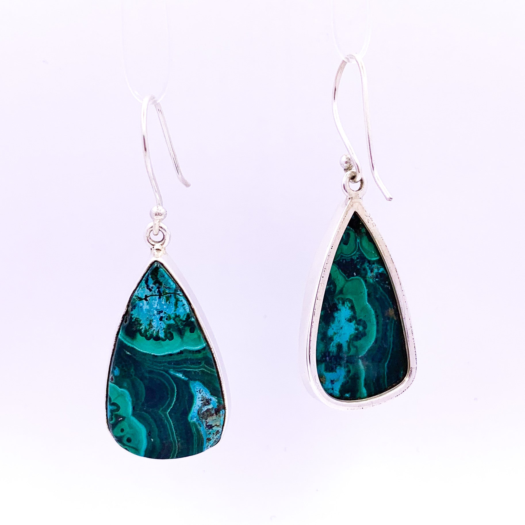 Drop Earrings | Chrysocolla Malachite - Earthly Beauty Jewellery