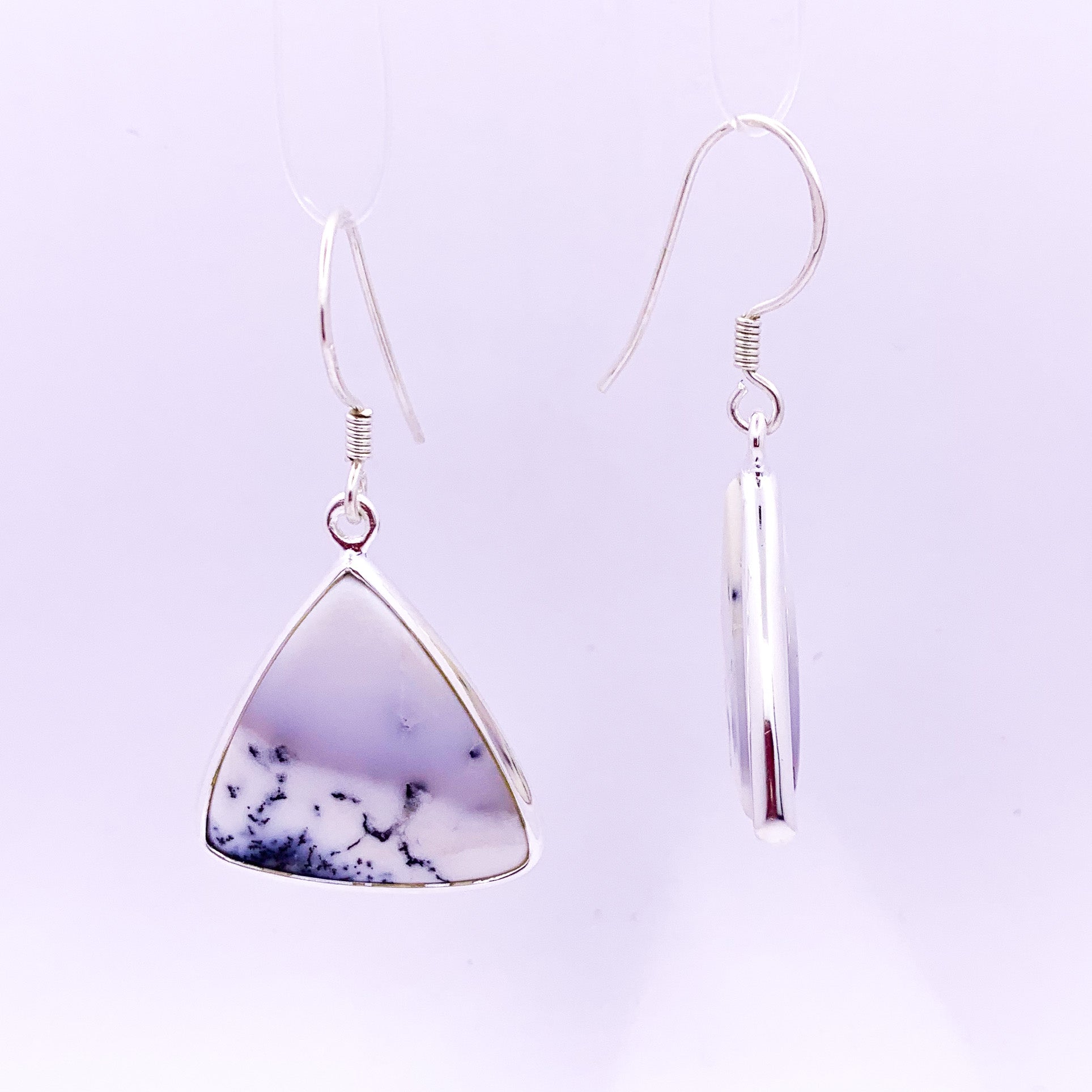 Perfect Drop Earrings | Dendritic Agate - Earthly Beauty Jewellery