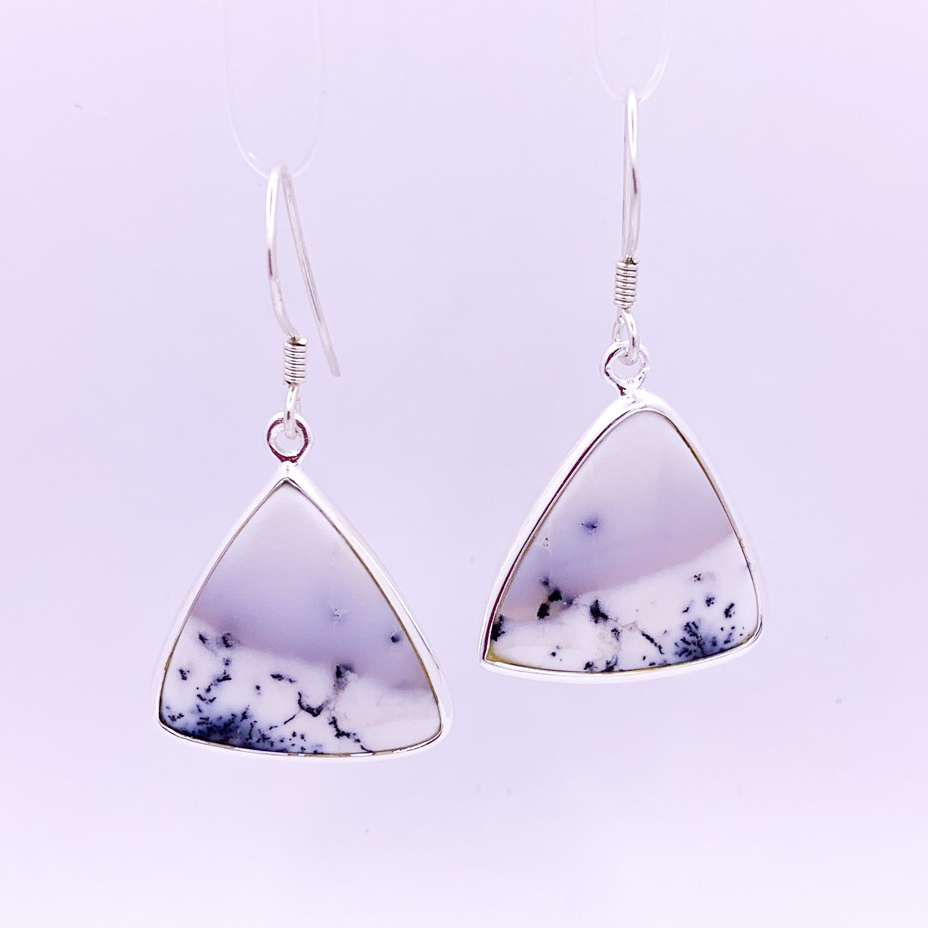 Perfect Drop Earrings | Dendritic Agate - Earthly Beauty Jewellery