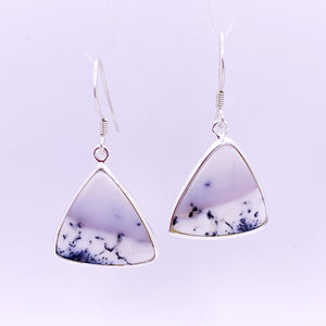 Perfect Drop Earrings | Dendritic Agate - Earthly Beauty Jewellery