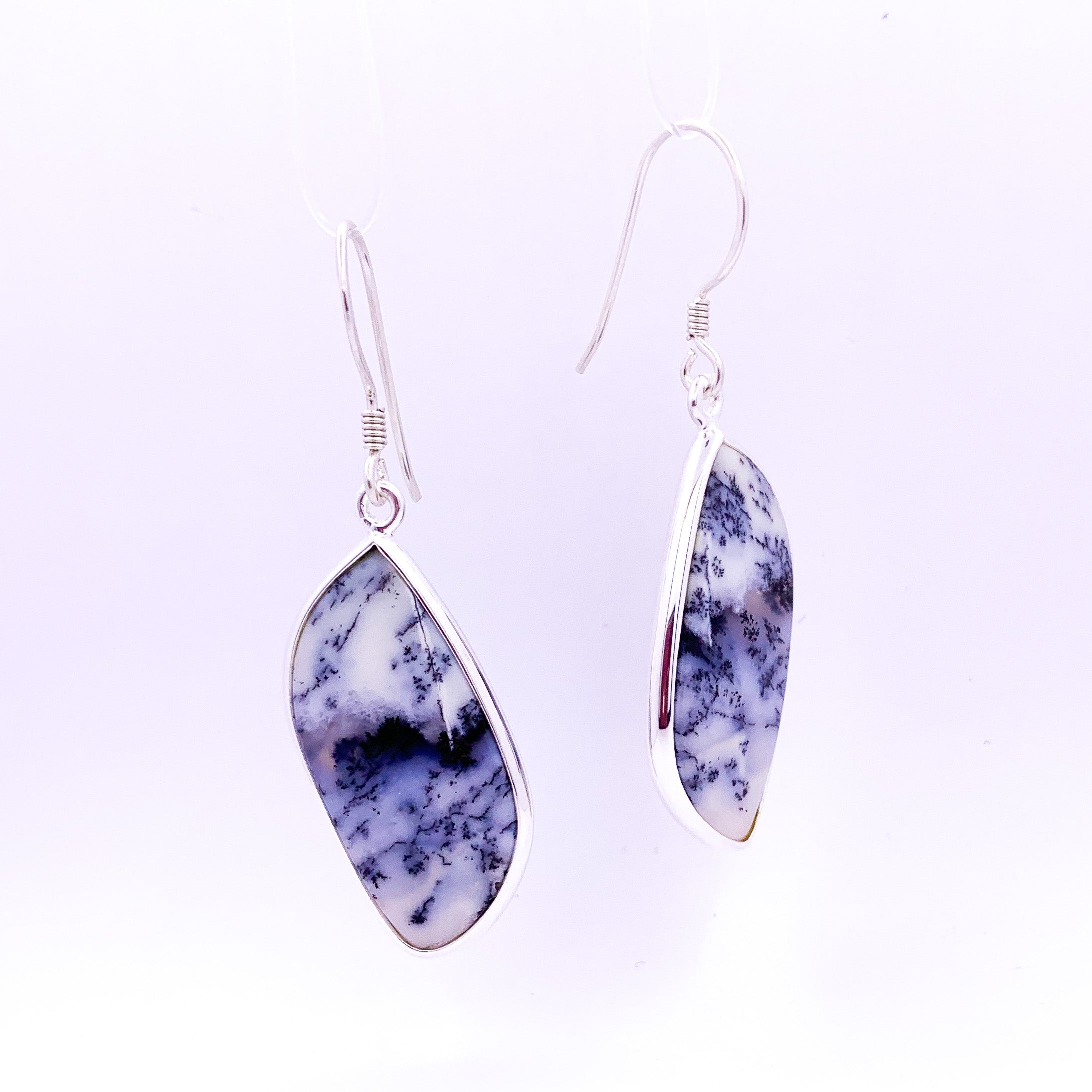 Drop Earrings | Dendritic Agate - Earthly Beauty Jewellery