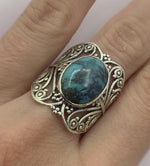 Load and play video in Gallery viewer, Silver Ring | Turquoise Stone
