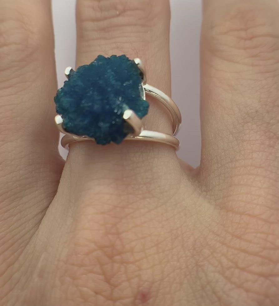 Cavansite ring hot sale